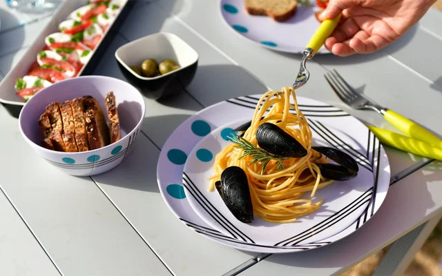 Berger Dots Melamin Geschirr-Set 16-tlg. Grün – Bild 6