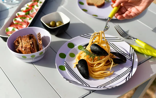 Berger Dots Melamin Geschirr-Set 16-tlg. Grün – Bild 2