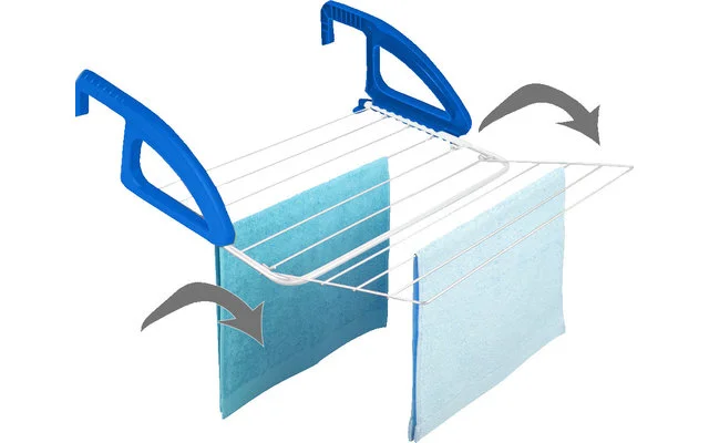 Metaltex Bries Heizungs- Und Balkonwäschetrockner Blau / Weiß – Bild 4