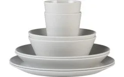 Mepal Bloom Melamin Geschirr-Set 8-teilig Pebble Black