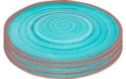 Bo-Camp Melamin Essteller 4er-Set Grau / Braun