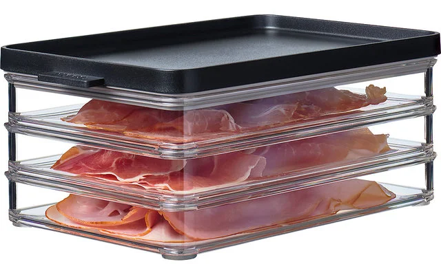 Mepal Omnia Kühlschrankdose Aufschnitt 3-lagig 1,5 Liter Black – Bild 2