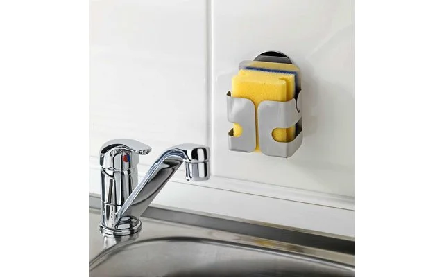 Wenko Turbo-Loc Edelstahl Schwammhalter Rostfrei, Befestigen Ohne Bohren – Bild 2