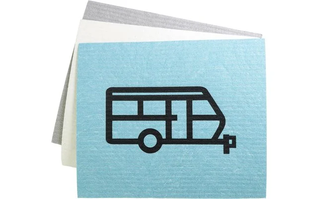 Pufz Schwedisches Geschirrtuch Wohnwagen Retro Grau – Bild 2