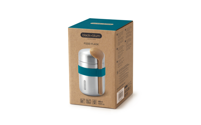 Black+Blum Black And Blum Food Flask Thermobecher 400 Ml Ozean – Bild 6