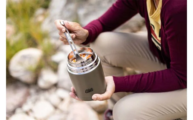 Esbit Classic Edelstahl Thermobehälter Essen 1000 Ml Olivgrün – Bild 2