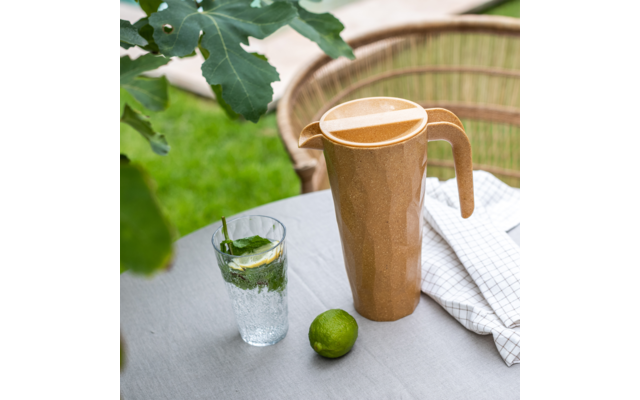 Koziol Club Pitcher Superglas Kanne Mit Deckel 1,5 Liter Nature Ash Grey – Bild 2